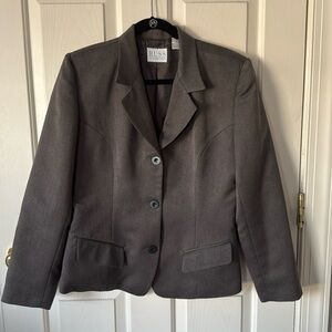 RUSS a Liz Claiborne company - Gray Blazer with Button Closure